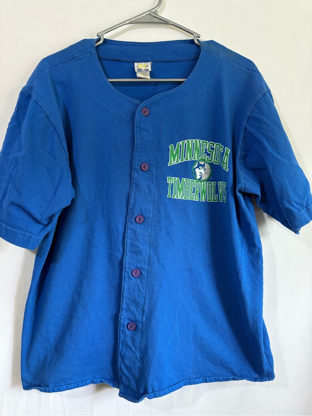 Minnesota Timberwolves Vintage Warm-Up Jersey Basketball Shooting Shirt Men’s M